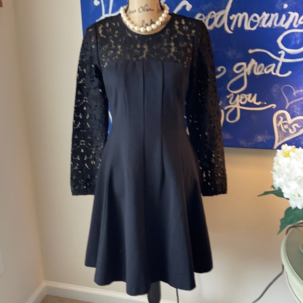❤️Gorgeous❤️ Black Boden Dress lace bodice/sleeves